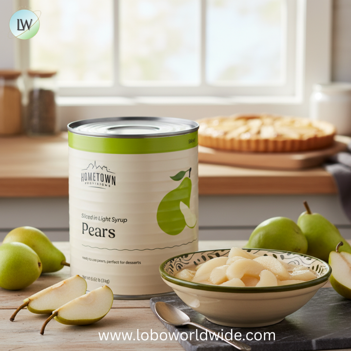 Hometown Provisions #10 Can Pears in Light Syrup - 6/Case
