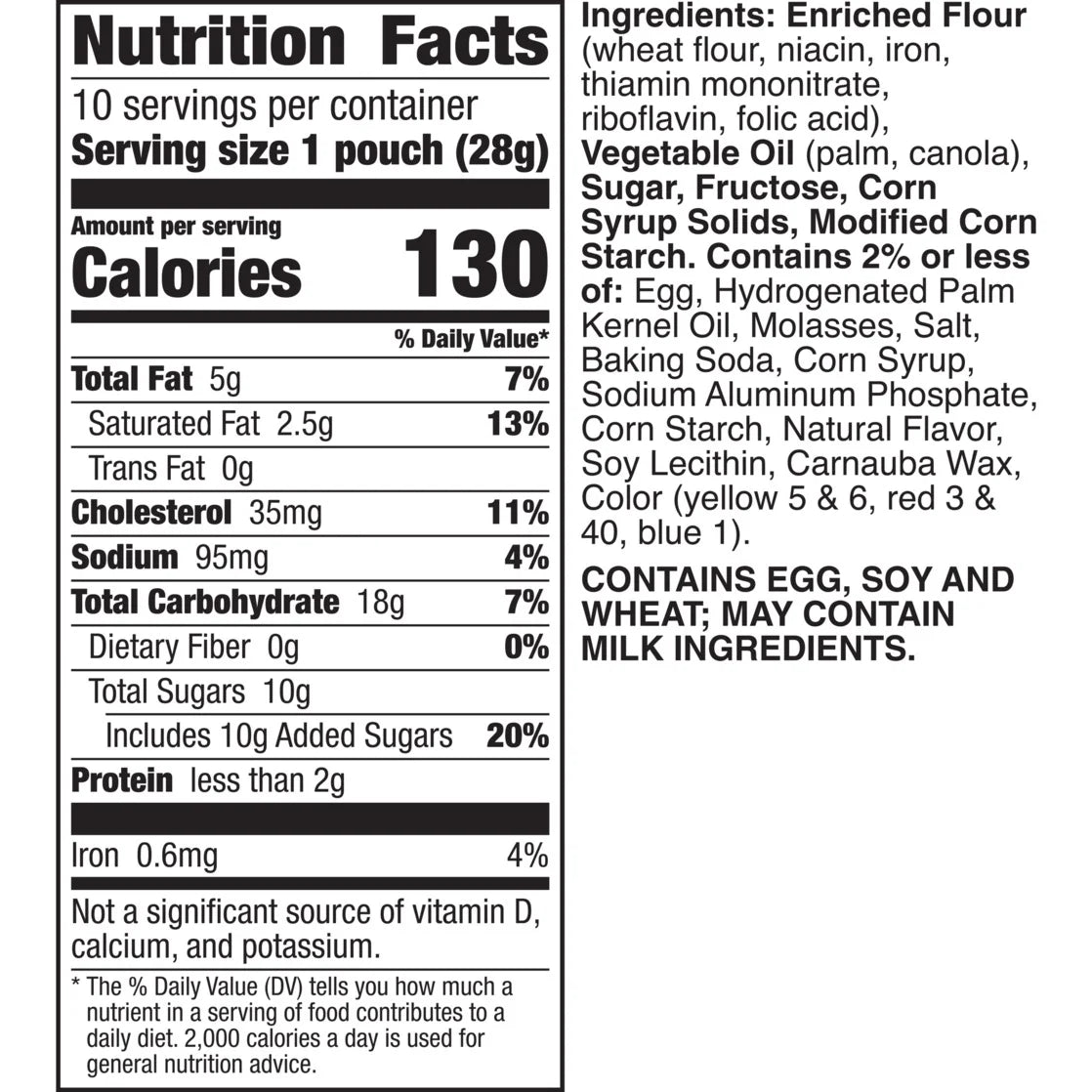 Pillsbury Mini Soft Baked Cookies, Funfetti, Snack Bags, 10 ct