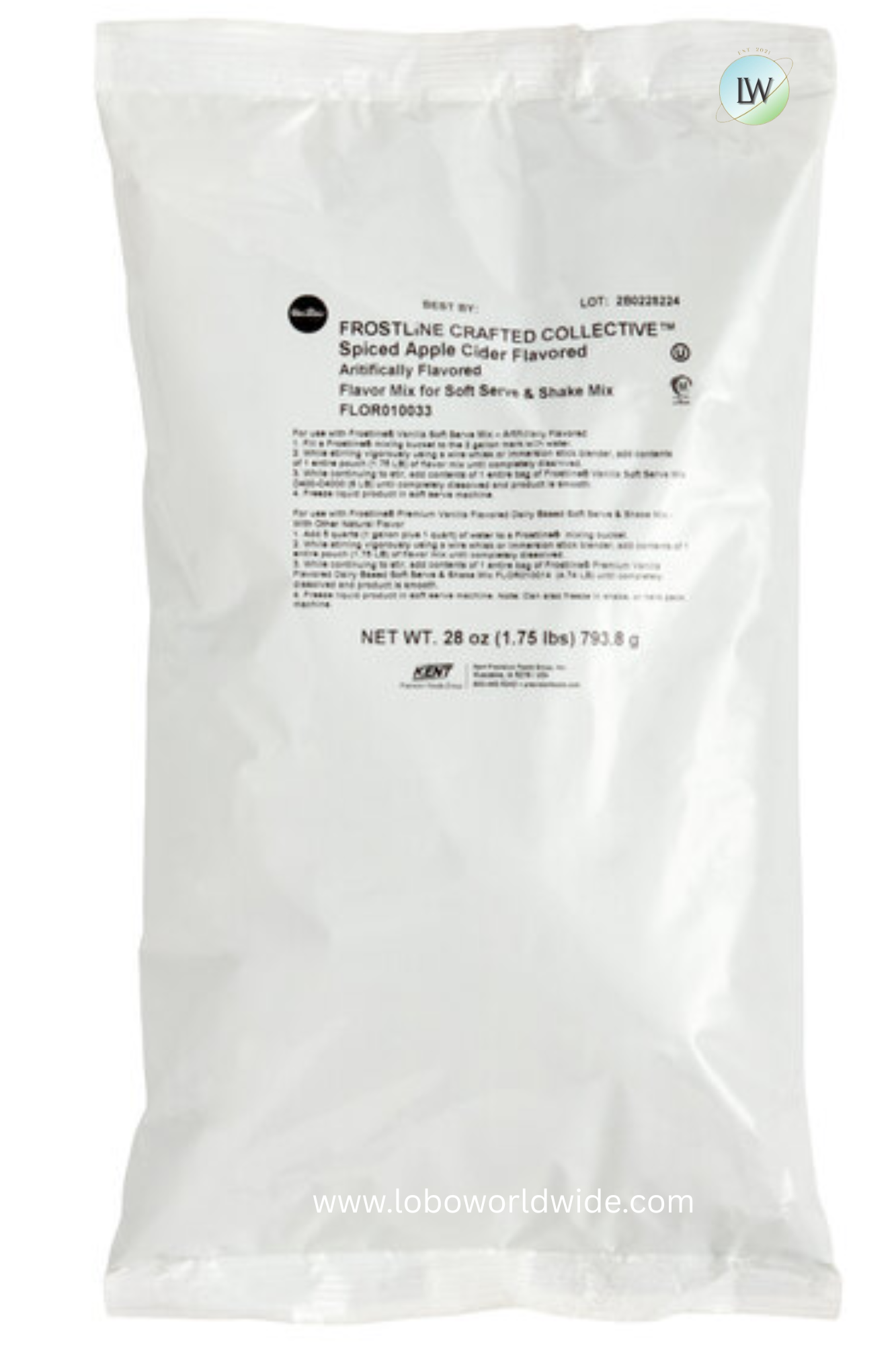 Frostline Spiced Apple Cider Soft Serve Mix, 1.75 lb. (Pack of 6)
