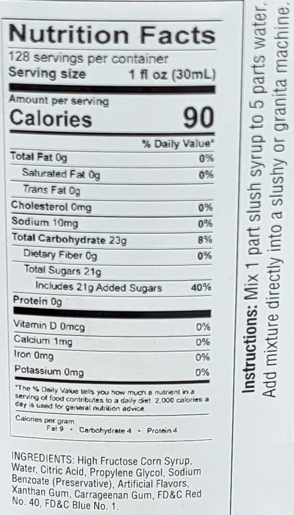 TableTop King 1 Gallon Grape Slushy Syrup