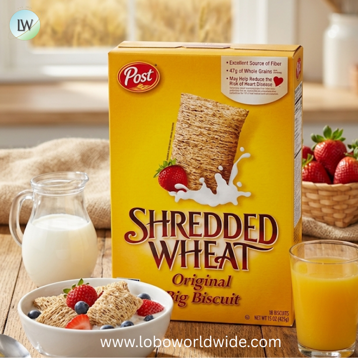 Post Shredded Wheat Original Big Biscuit Cereal, 15 Ounce -- 12 per case.