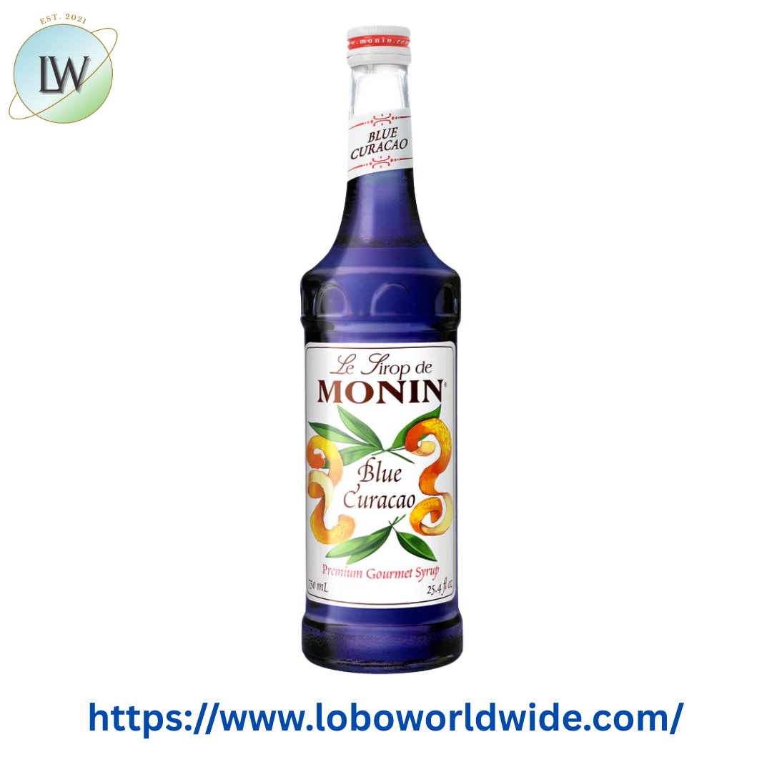 Monin Premium Blue Curacao Flavoring Syrup (Various Sizes)