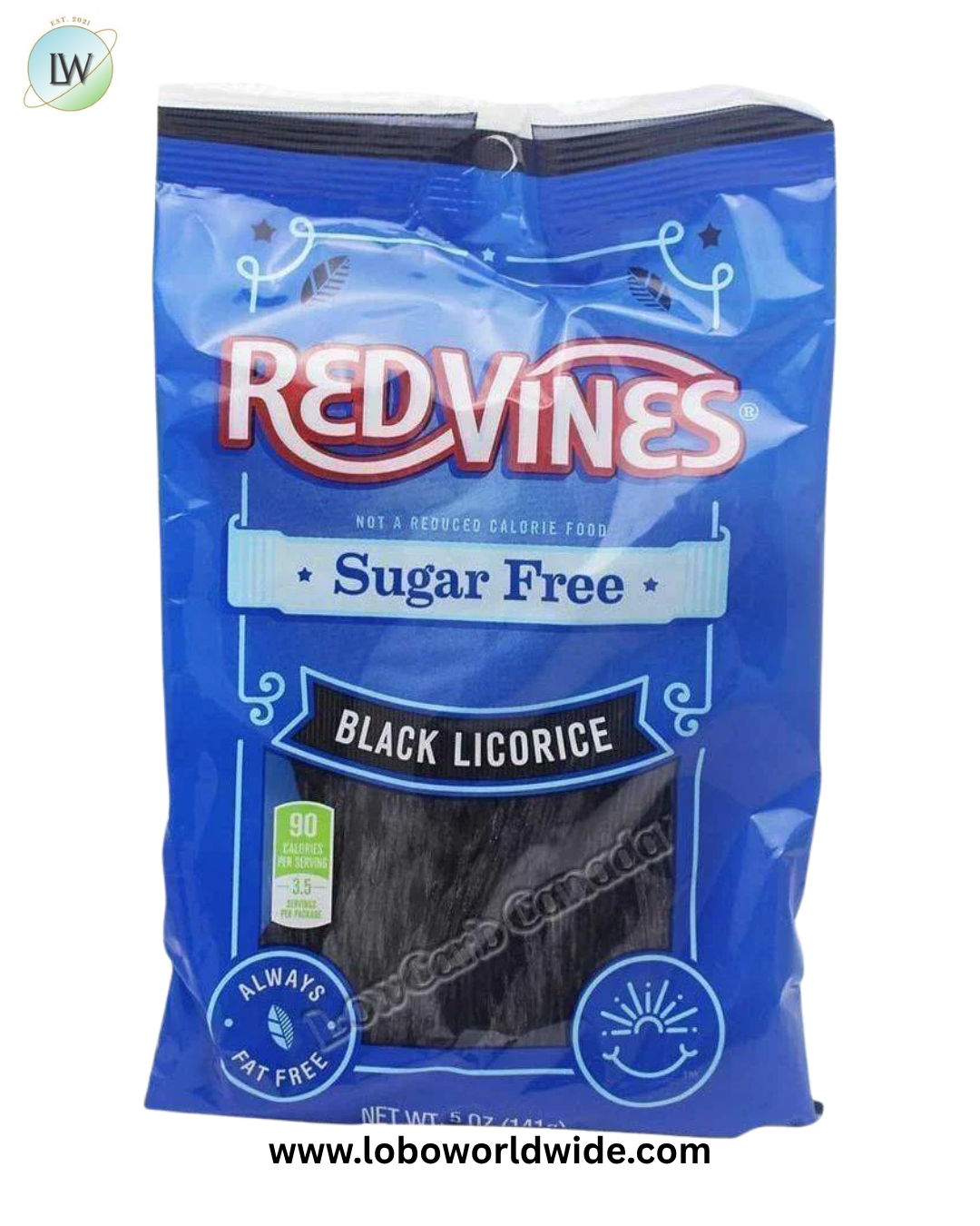 American Licorice Sugar Free Black Licorice Vines, 1 bag (5 oz)