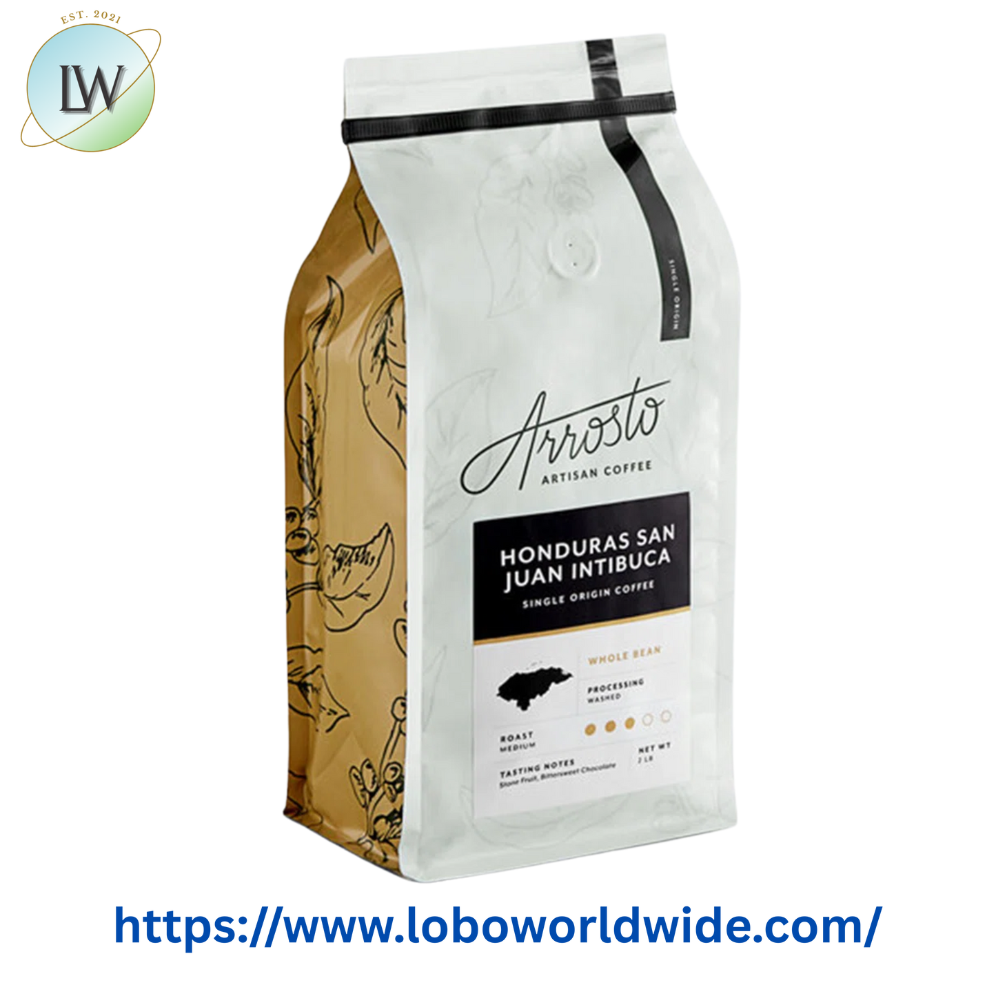Arrosto Honduras San Juan Intibuca Single Origin Whole Bean Coffee 2 lb.