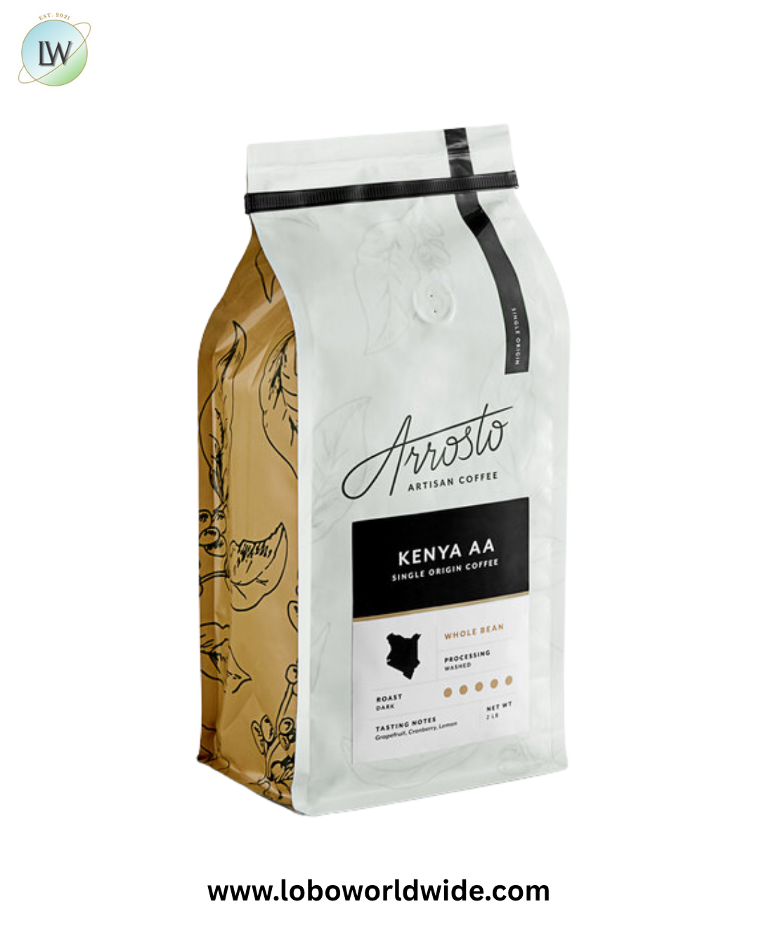 Arrosto Single Origin Whole Bean Coffee (Various Sizes)