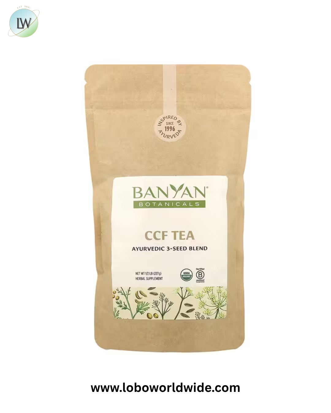 Banyan Botanicals, CCF Tea, Caffeine Free, 0.5 lb (227 g)