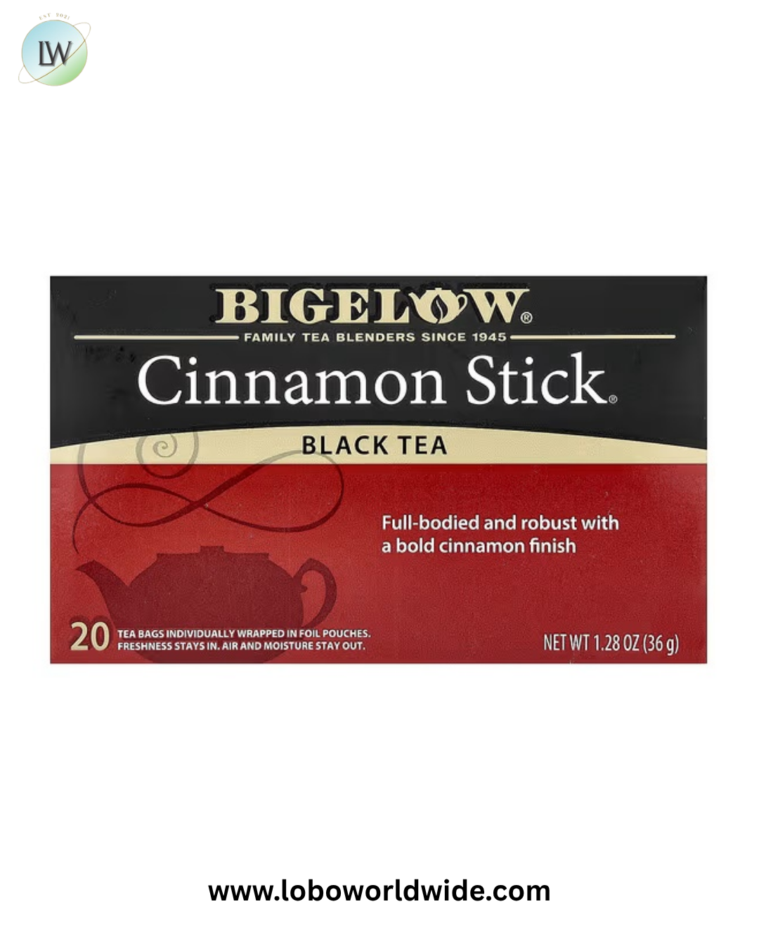 Bigelow, Black Tea, Cinnamon Stick®, 20 Tea Bags, 1.28 oz (36 g)