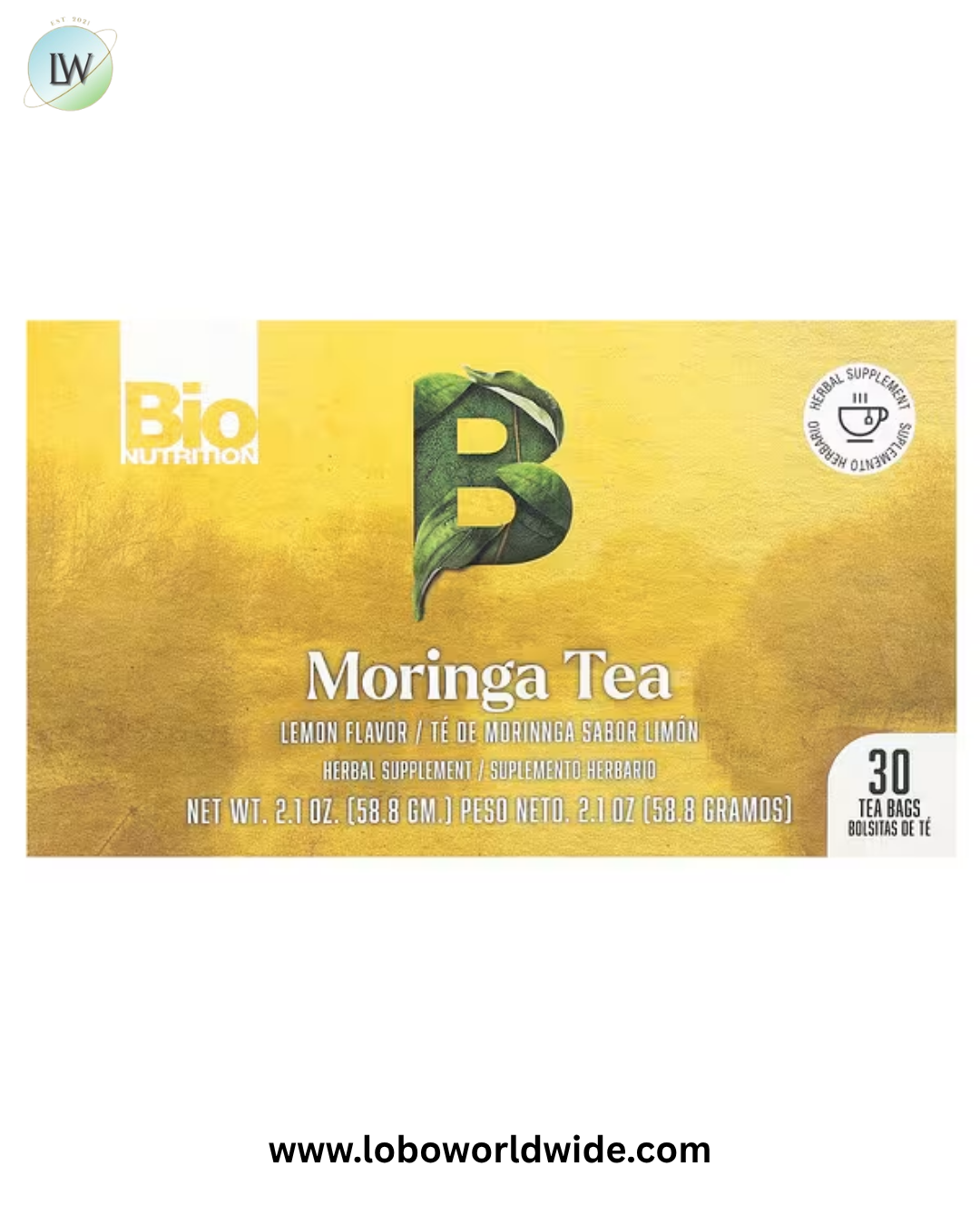 Bio Nutrition, Moringa Tea, 30 Tea Bags, 2.1 oz (58.8 g)