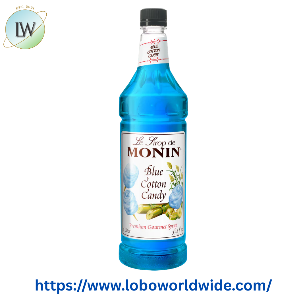 Monin Premium Blue Cotton Candy Flavoring Syrup 1 Liter