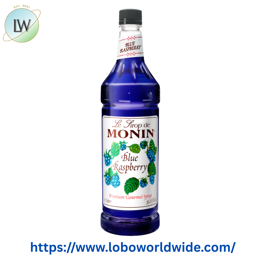 Monin Premium Blue Raspberry Flavoring Syrup 1 Liter