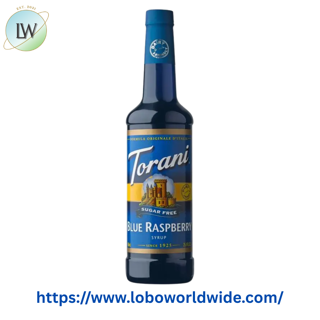 Torani Sugar Free Blue Raspberry Flavoring Syrup 750 mL Plastic Bottle
