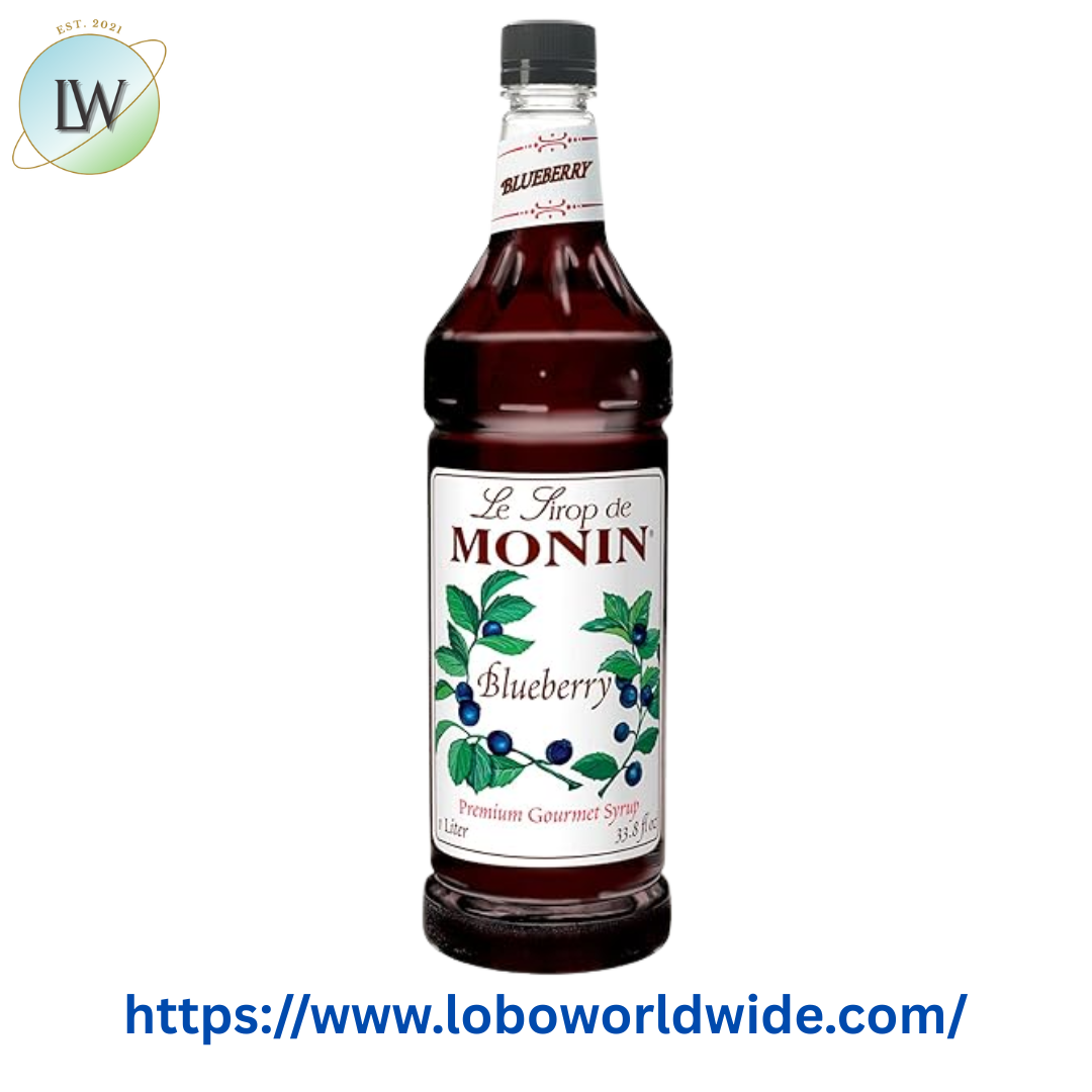 Monin Premium Blueberry Flavoring Fruit Syrup 1 Liter