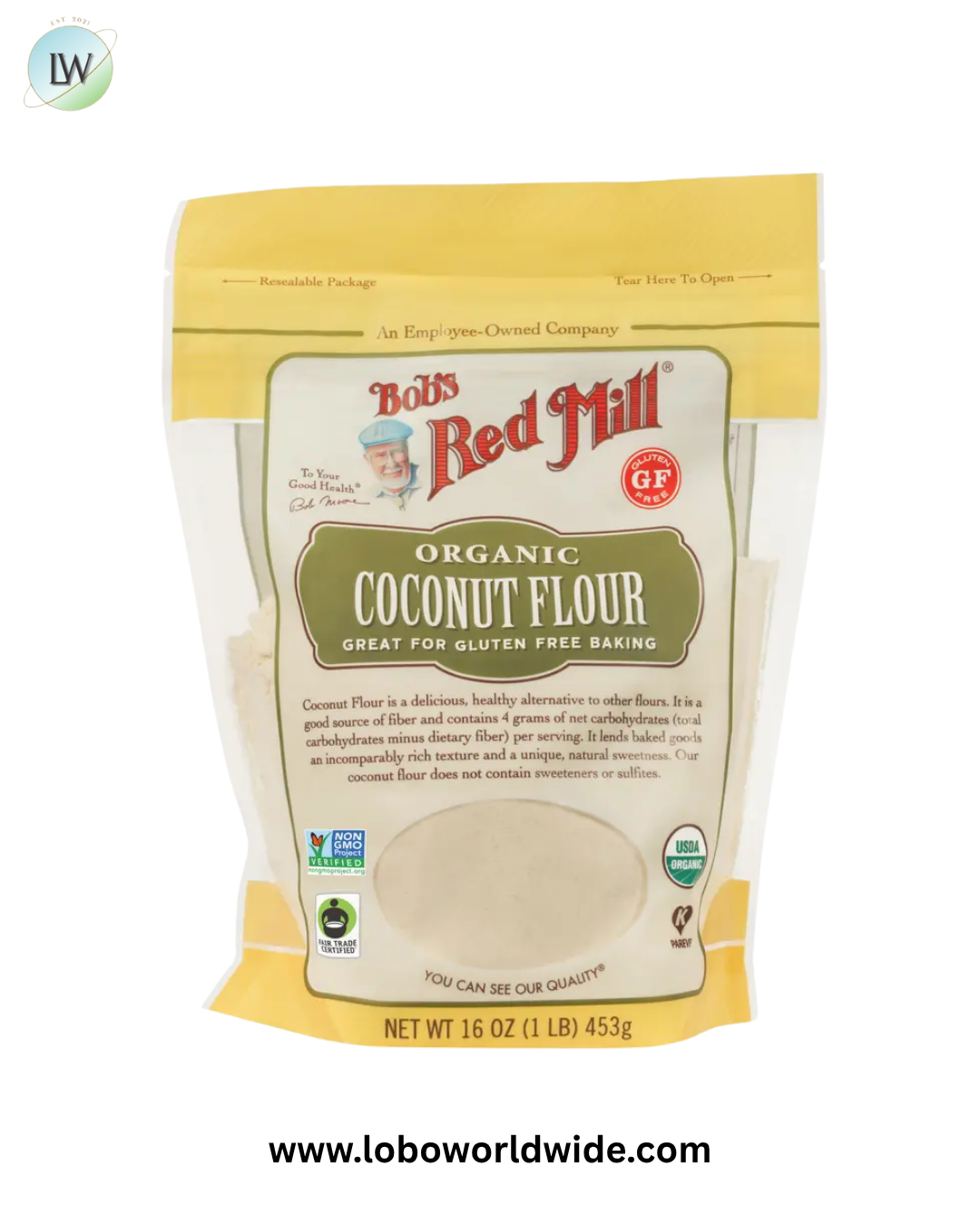 Bob's Red Mill, Organic Coconut Flour, Gluten Free, 16 oz (453 g)