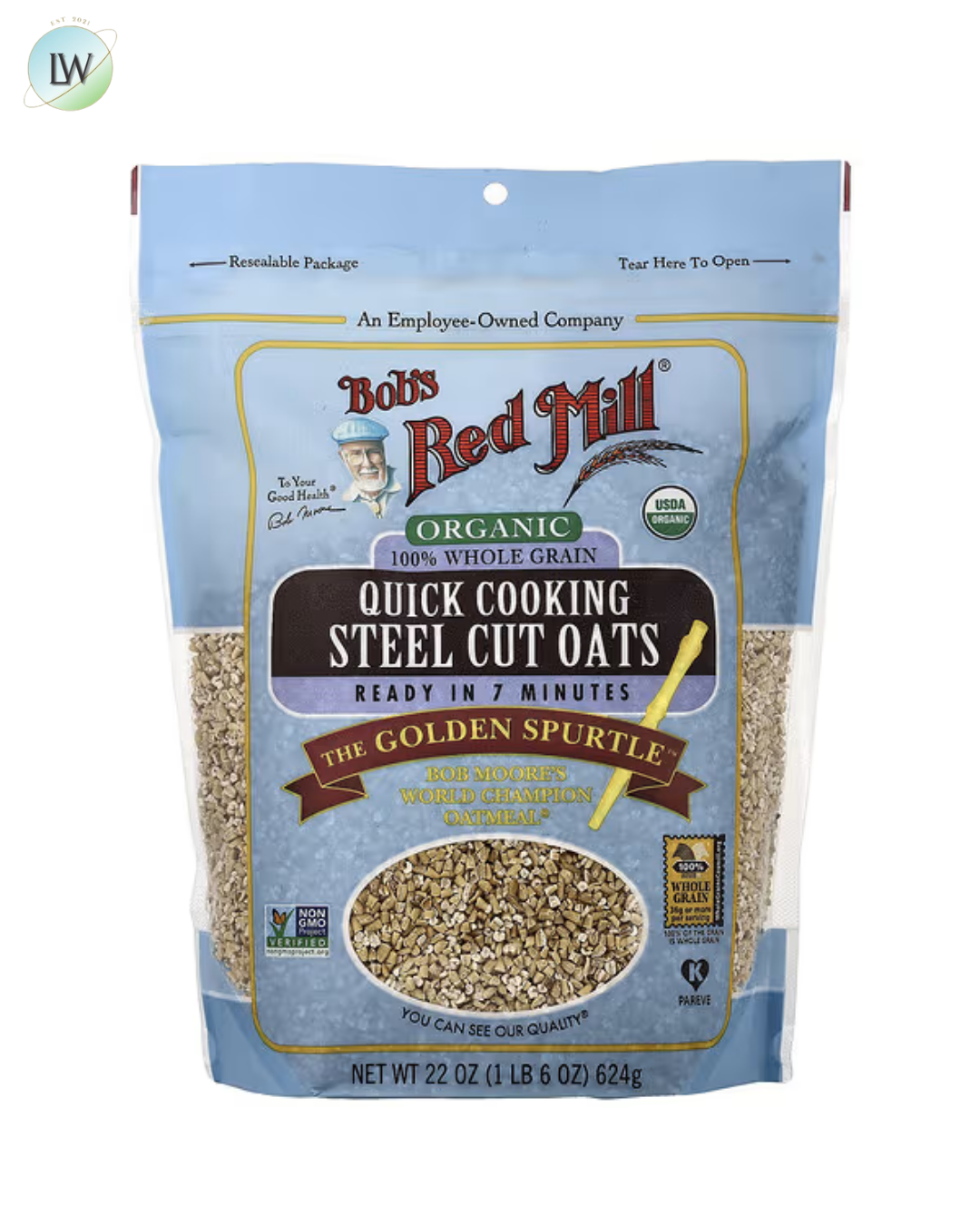 Bob's Red Mill, Organic Quick Cooking Steel Cut Oats, 1 lb 6 oz (624 g)