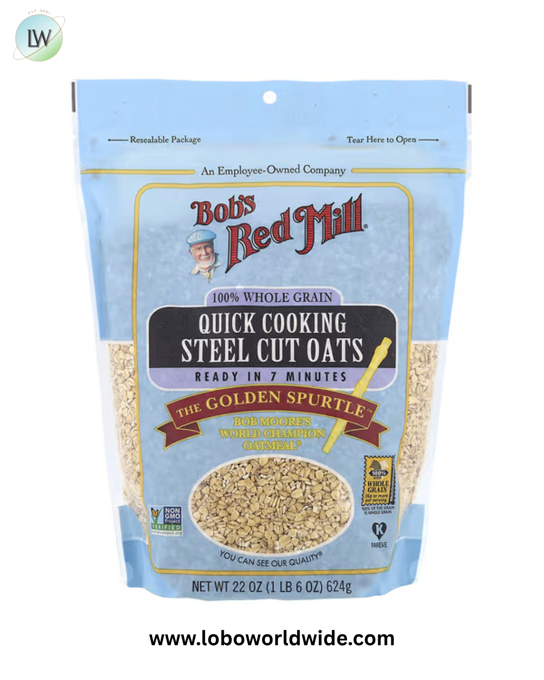Bob's Red Mill, Whole Grain Quick Cooking Steel Cut Oats, 22 oz (624 g)