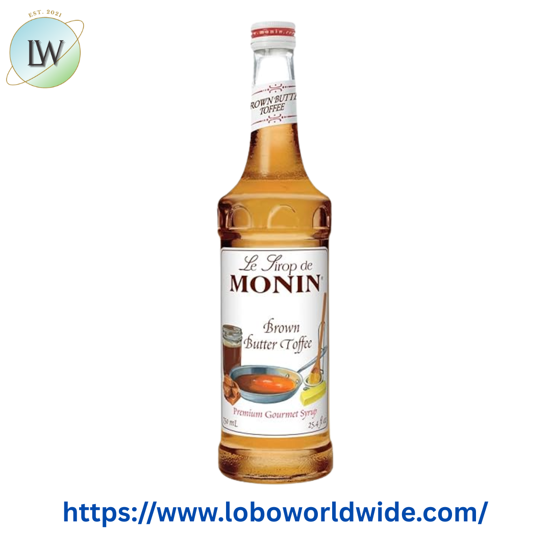 Monin Premium Brown Butter Toffee Flavoring Syrup 750 mL