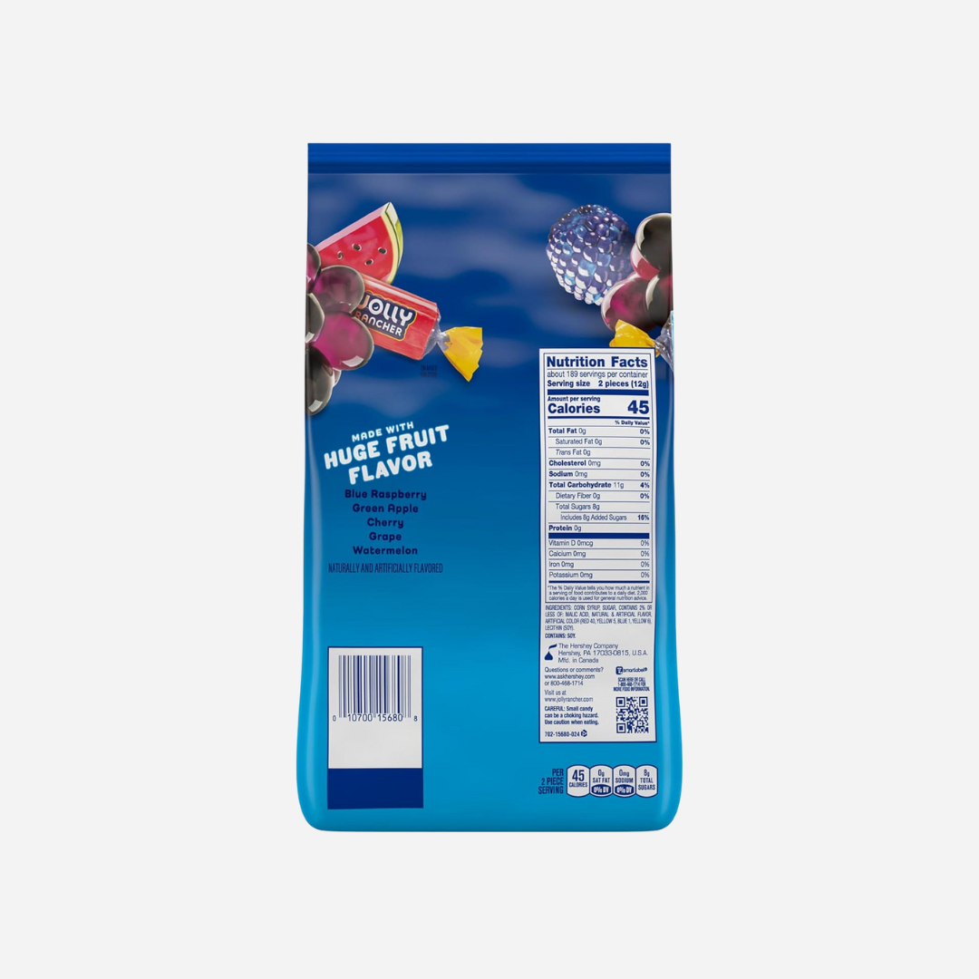 JOLLY RANCHER Assorted Fruit Flavored Hard Candy Bulk Bag, 5 lb