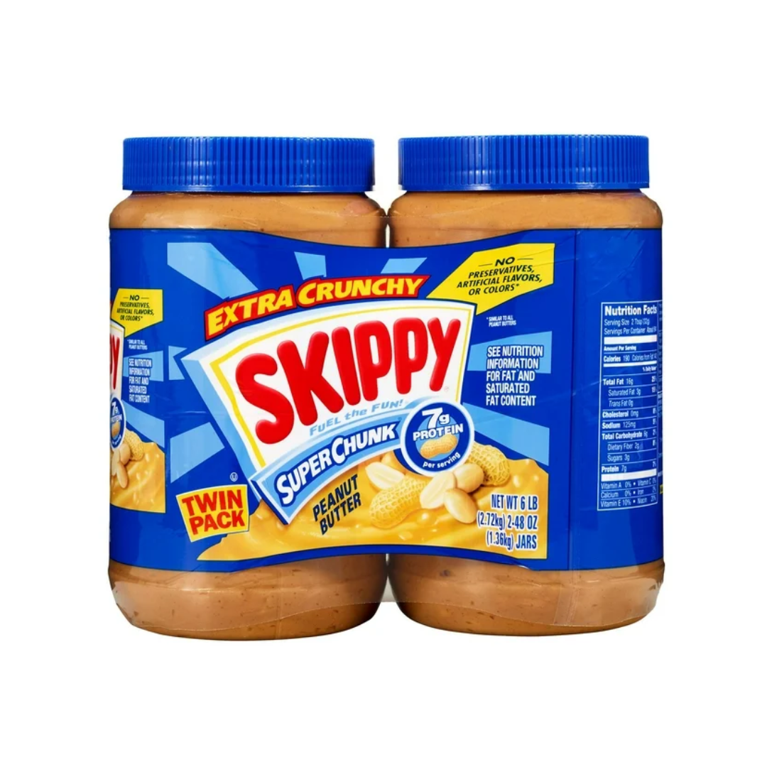 Skippy Super Chunk Peanut Butter, 48 oz., 2 pk.