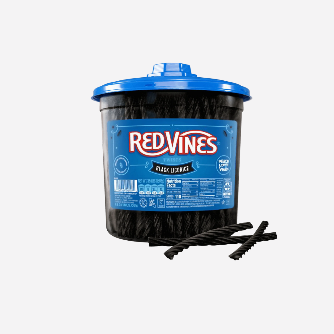 Red Vines Black Licorice Twists, 3.5LB Jar