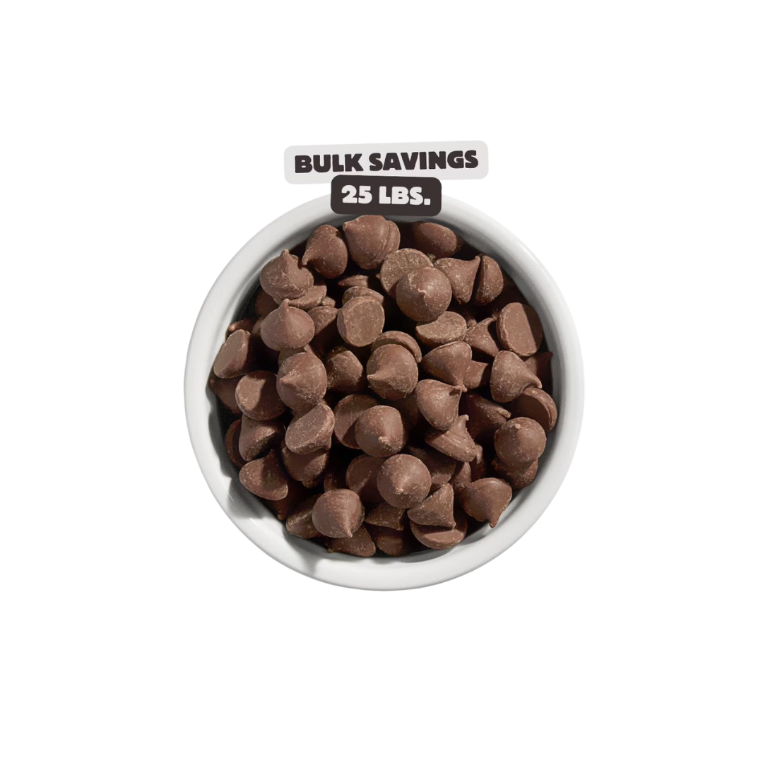 HERSHEY'S 25 lb. Milk Chocolate Mini Unwrapped Baking Kisses