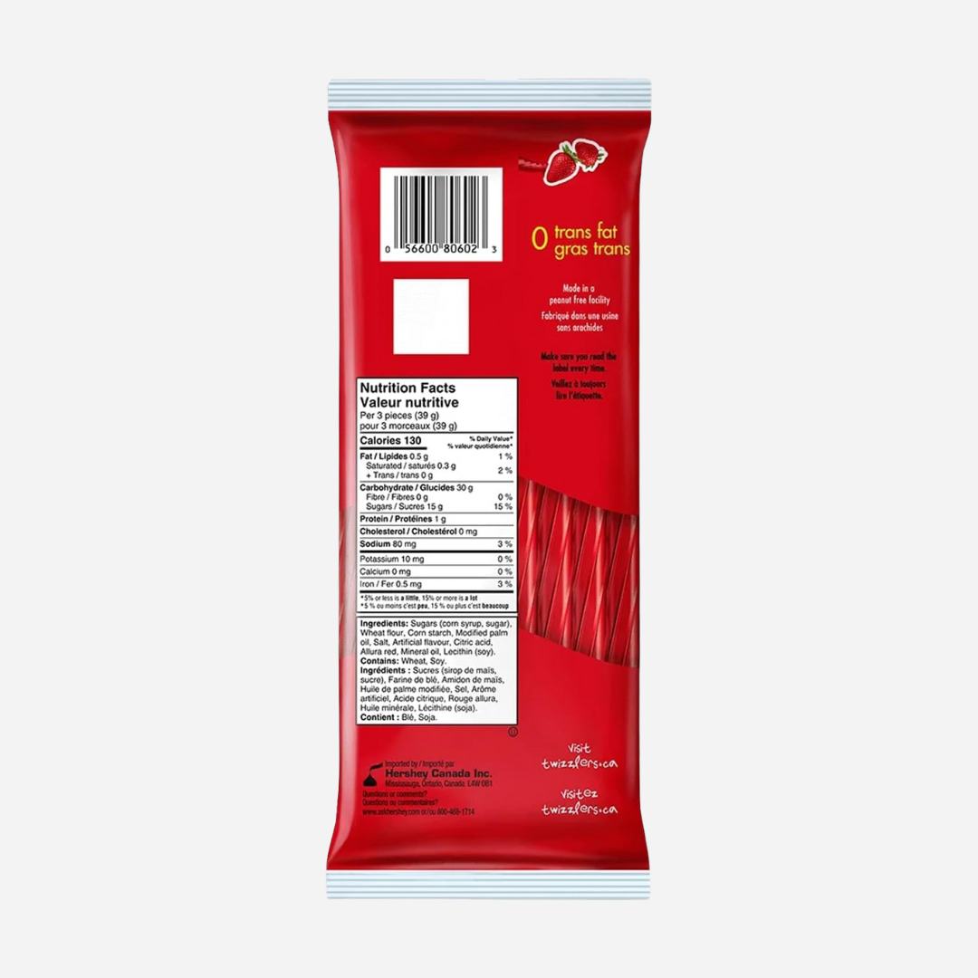 Twizzlers Twists Strawberry Candy 24 × 90 g