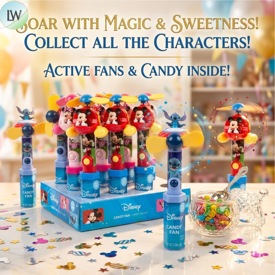 Disney Assorted Helicopter Candy Fans - 12ct