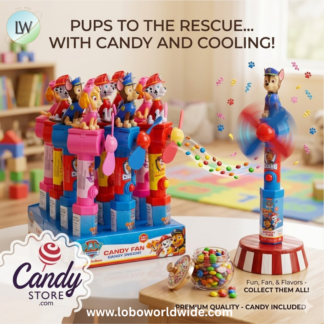 Paw Patrol Toy Candy Fan - 12ct