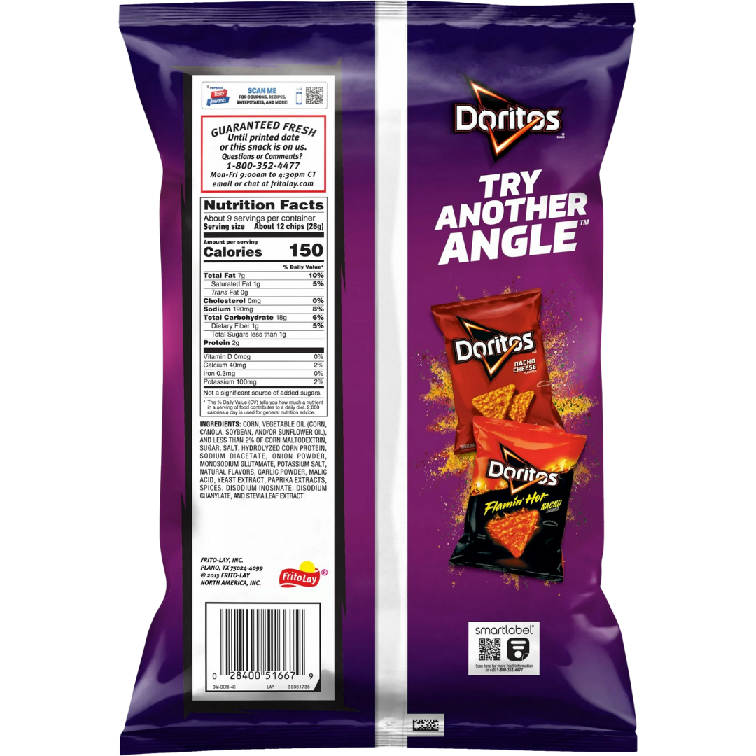 Doritos Tortilla Chips Spicy Sweet Chili Flavored Snack Chips, 9.25 Ounce Bag