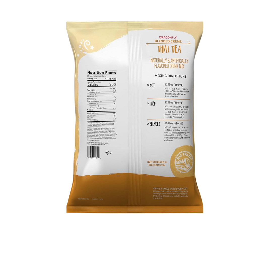 Big Train 3.5 lb. Dragonfly Thai Tea Blended Creme Frappe Mix