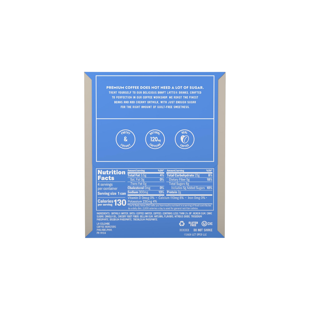 La Colombe Double Draft Latte with Oatmilk - 9 Fl. Oz. 4 Pack