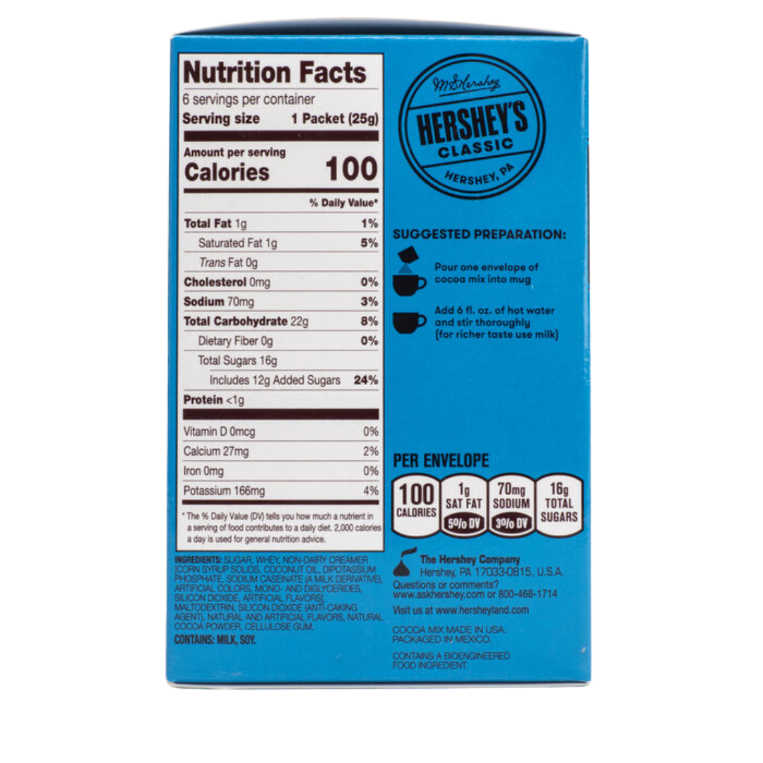 Candy Shop Cocoa Hershey's Cookies 'n' Creme Cocoa Mix | Hot Chocolate | 1.25 oz Packet (8 Count)