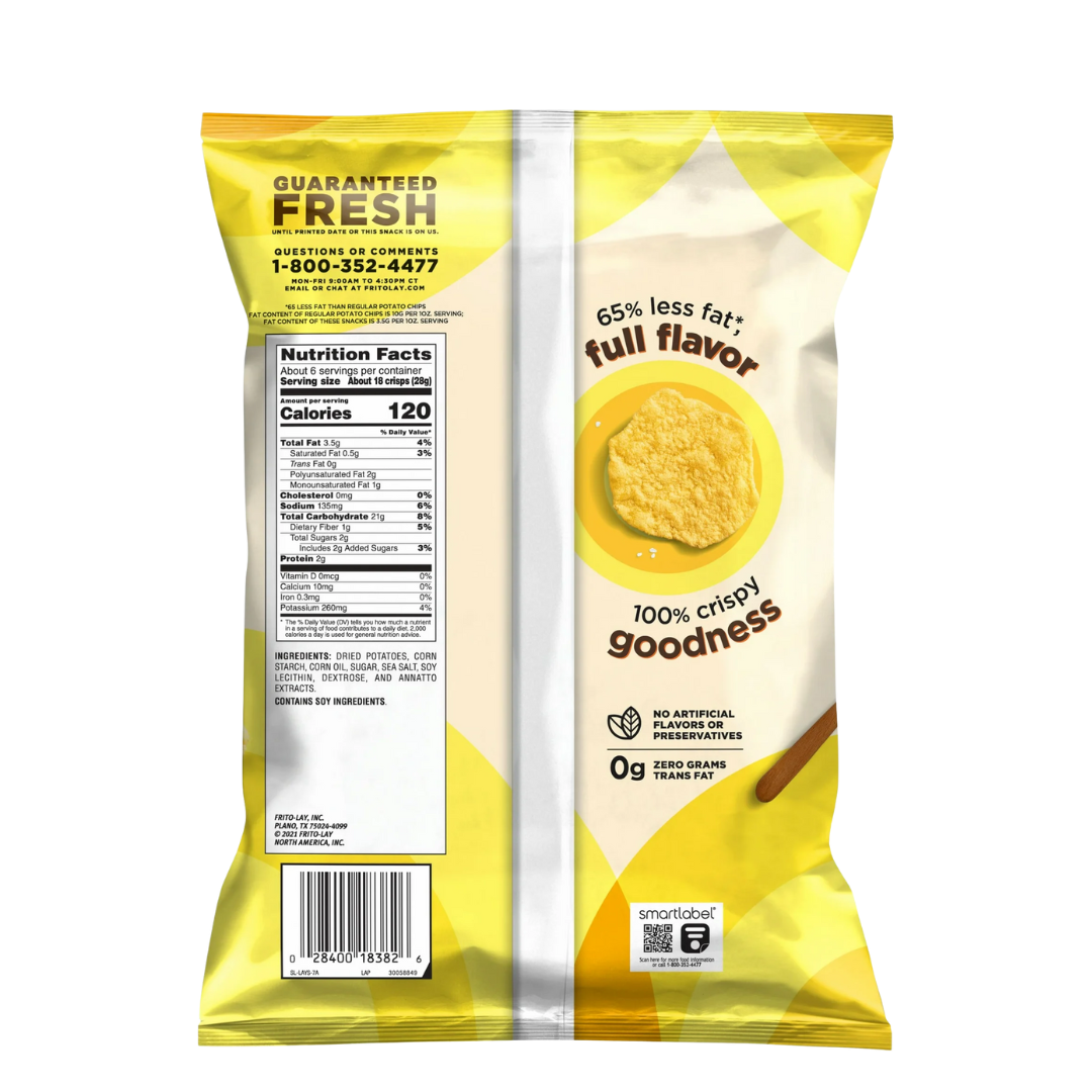 Lay's Baked Gluten-Free Original Potato Chips, 6.25 Oz.