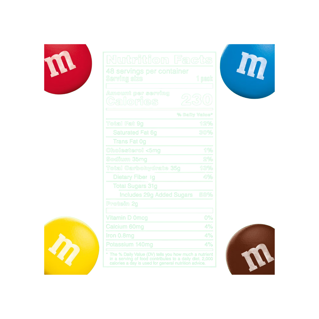 M&M's Full Size Chocolate Candy, Milk Chocolate, 48 ct./1.69 oz.