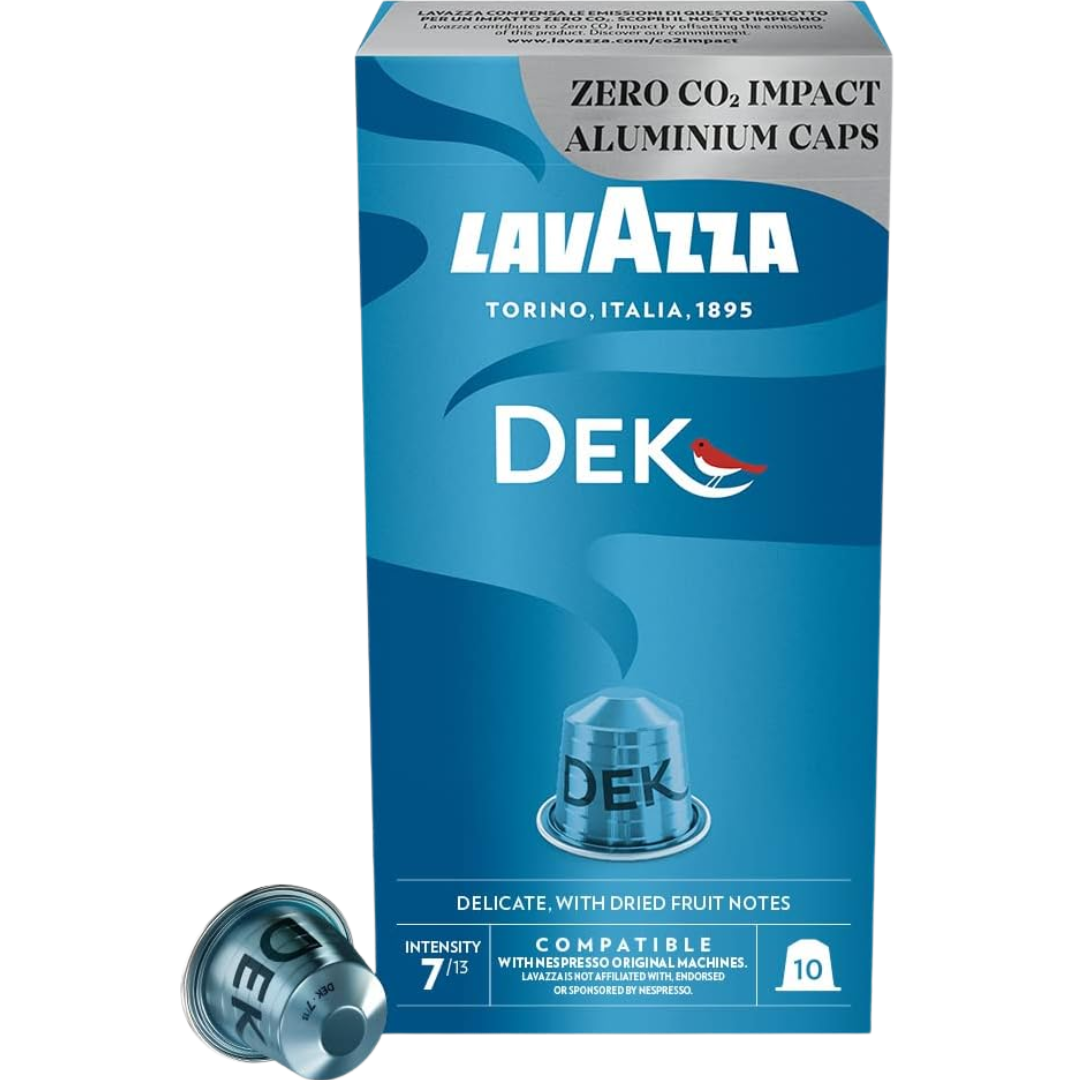 Lavazza Decaf Aluminum Capsules Compatible with Nespresso* Original Machines, Medium Roast (10 Capsules)