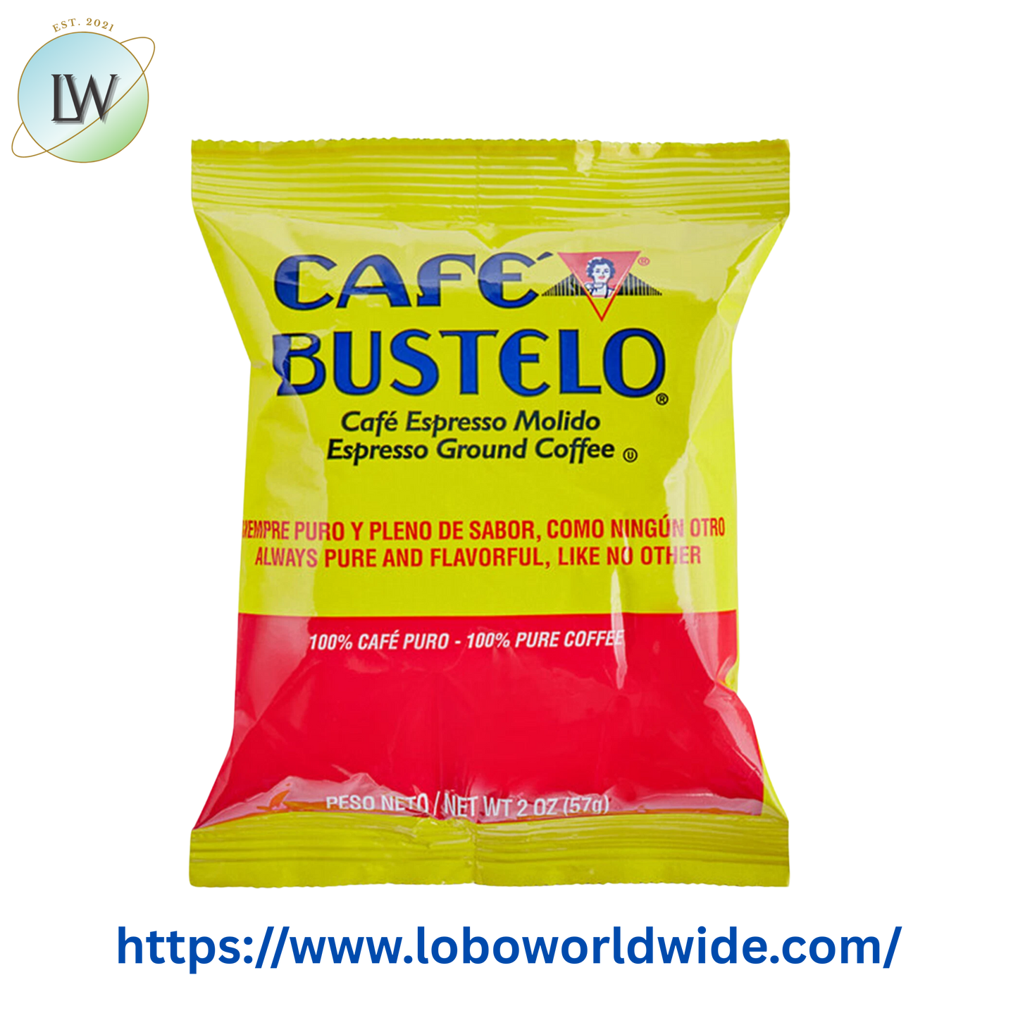 Cafe Bustelo Espresso Ground Coffee Packet 2 oz. - 30/Case