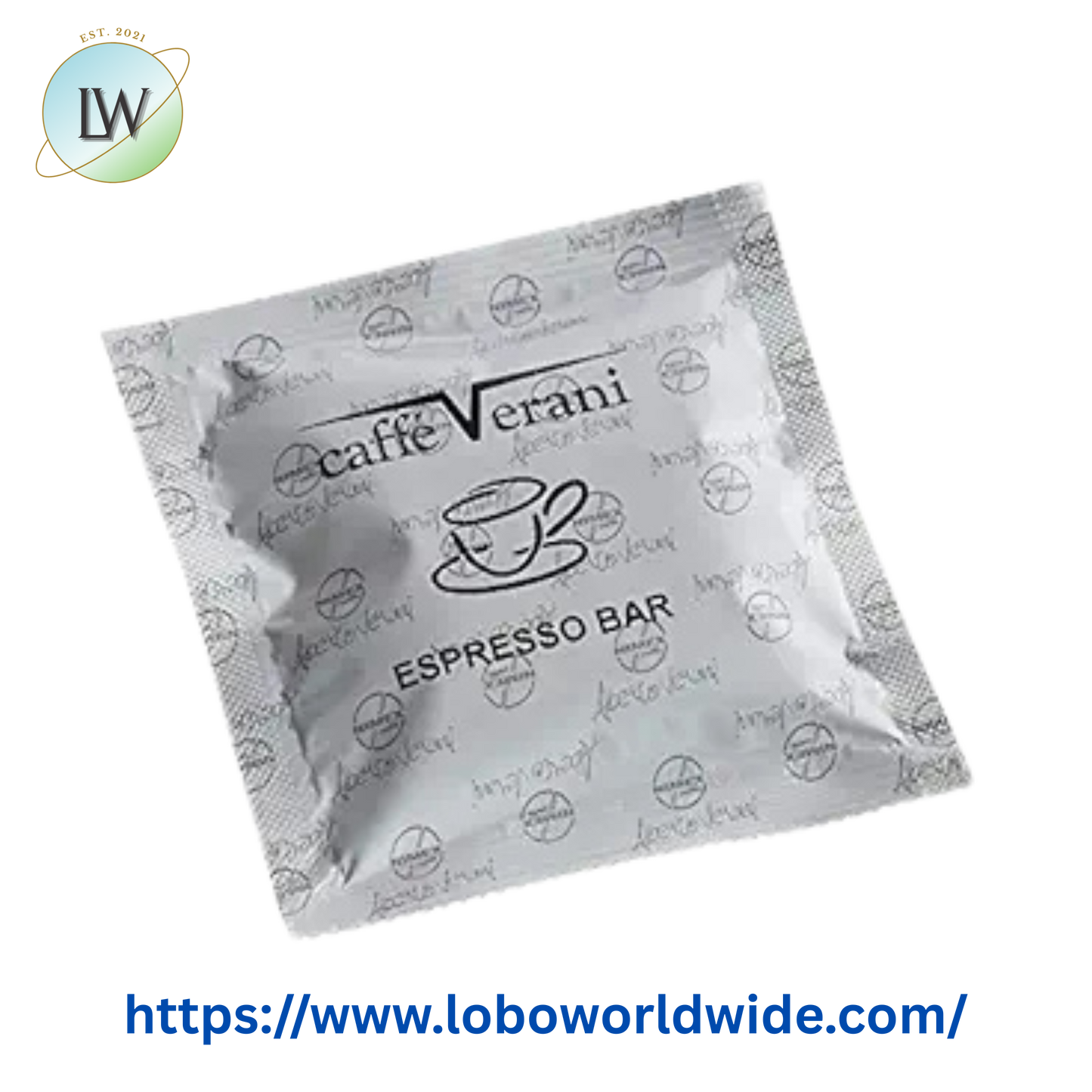 Caffe Verani Imported Italian Single Serve Espresso Pods - 150/Box