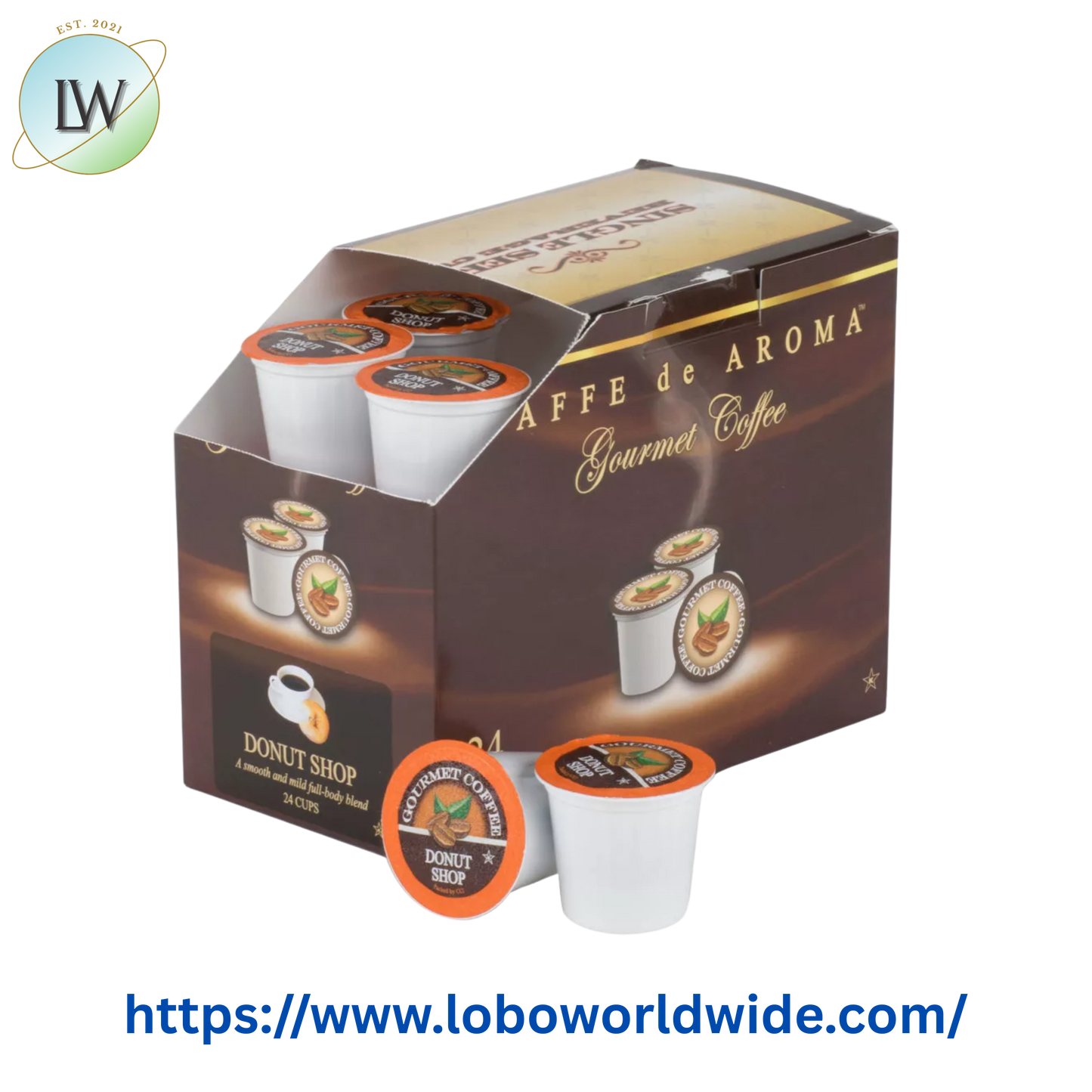 Caffe de Aroma Donut Blend Coffee Single Serve Cups - 24/Box