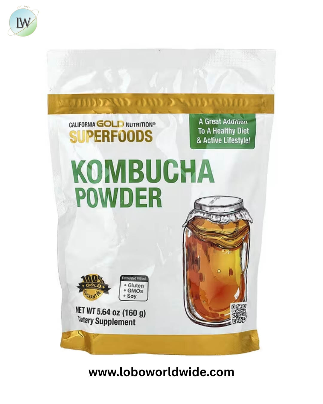California Gold Nutrition, Superfoods, Kombucha Powder, 5.64 oz (160 g)