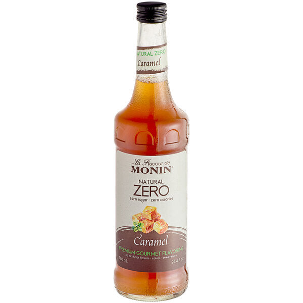 Monin Zero Calorie Natural Caramel Flavoring Syrup 750 mL(Various Sizes)