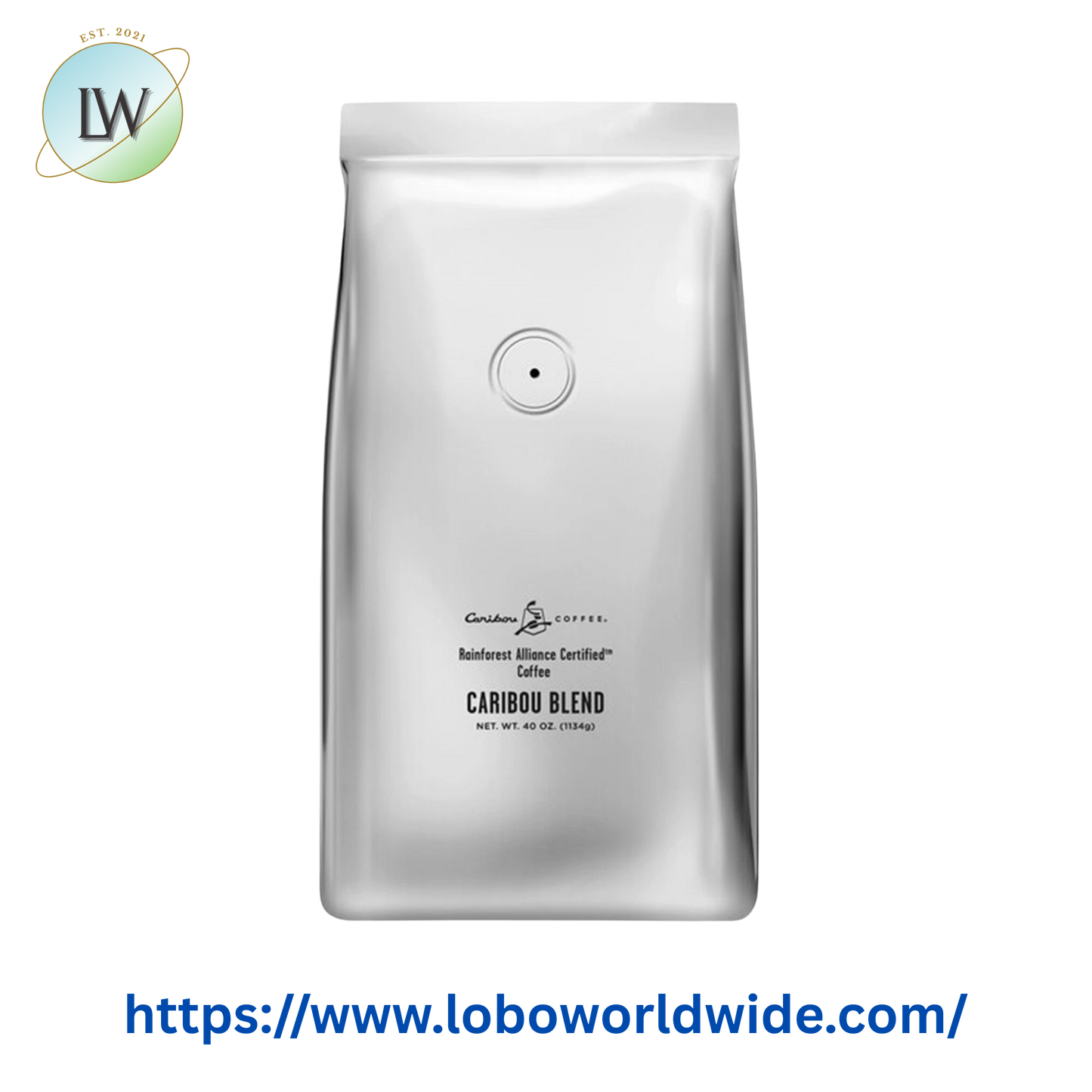 Caribou Coffee Caribou Blend Whole Bean Coffee 2.5 lb. - 4/Case