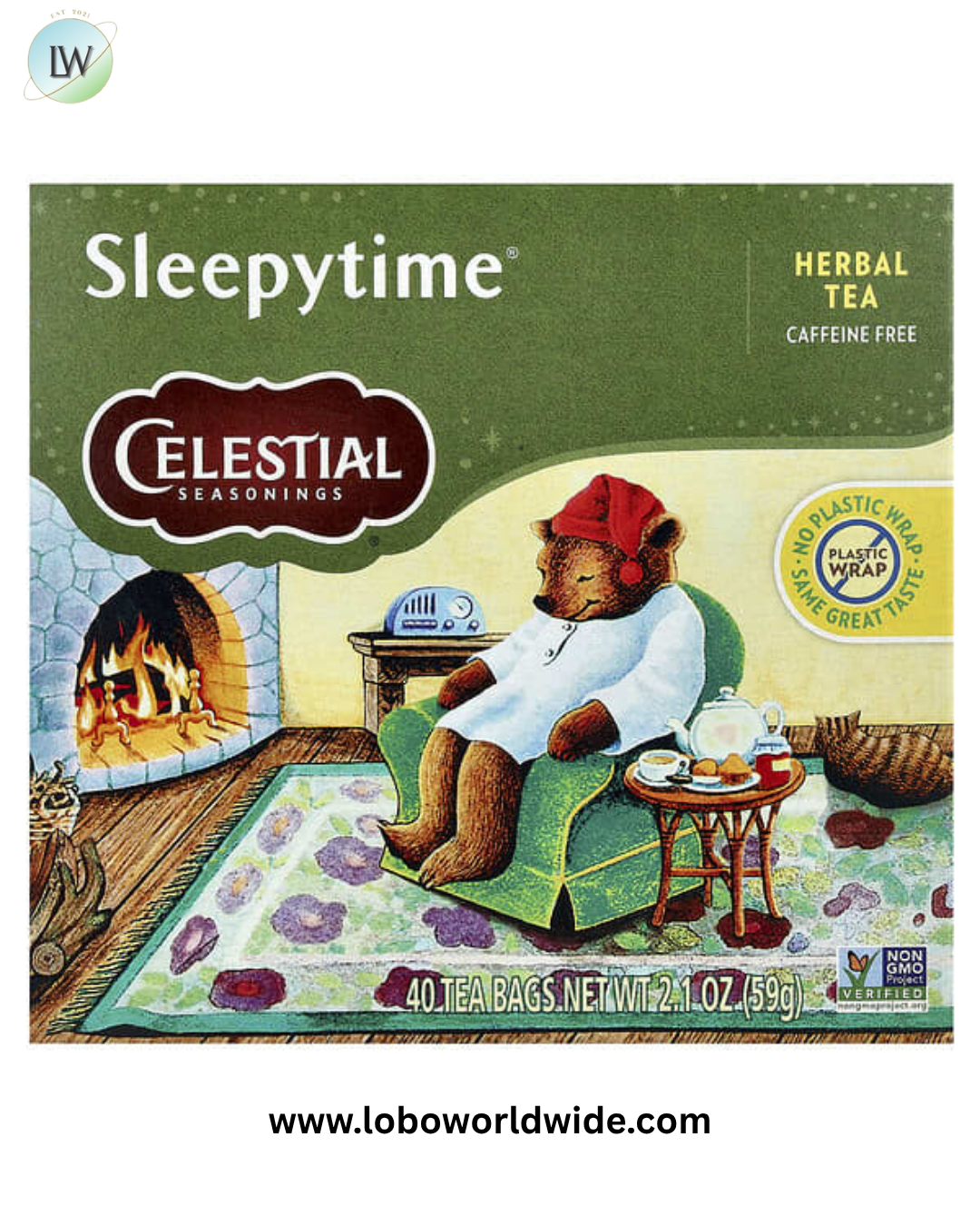 Celestial Seasonings, Herbal Tea, Sleepytime®, Caffeine Free, 40 Tea Bags, 2.1 oz (59 g)