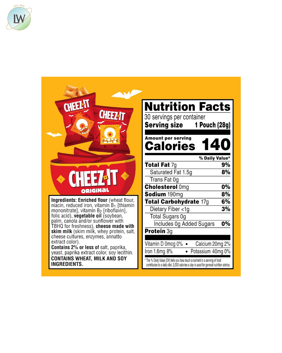 Cheez-It Cheese Crackers, Baked Snack Crackers, Original, 1 oz, 30 pk.