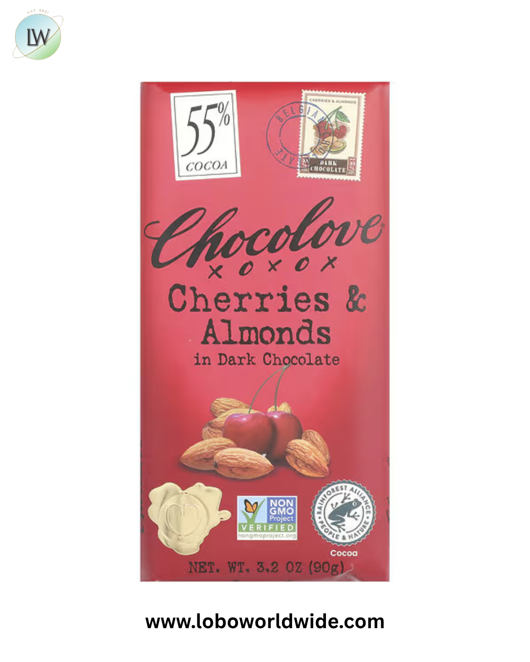 Chocolove, Dark Chocolate, 55% Cocoa