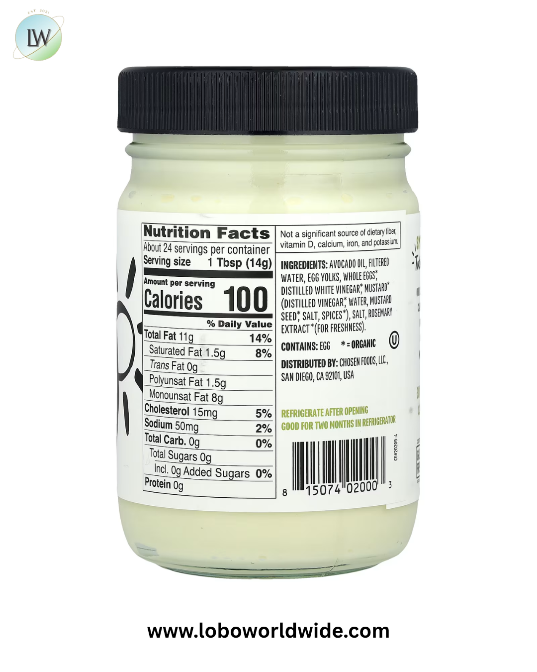 Chosen Foods, Classic Mayo Made With 100% Pure Avocado Oil , 12 fl oz (355 ml)