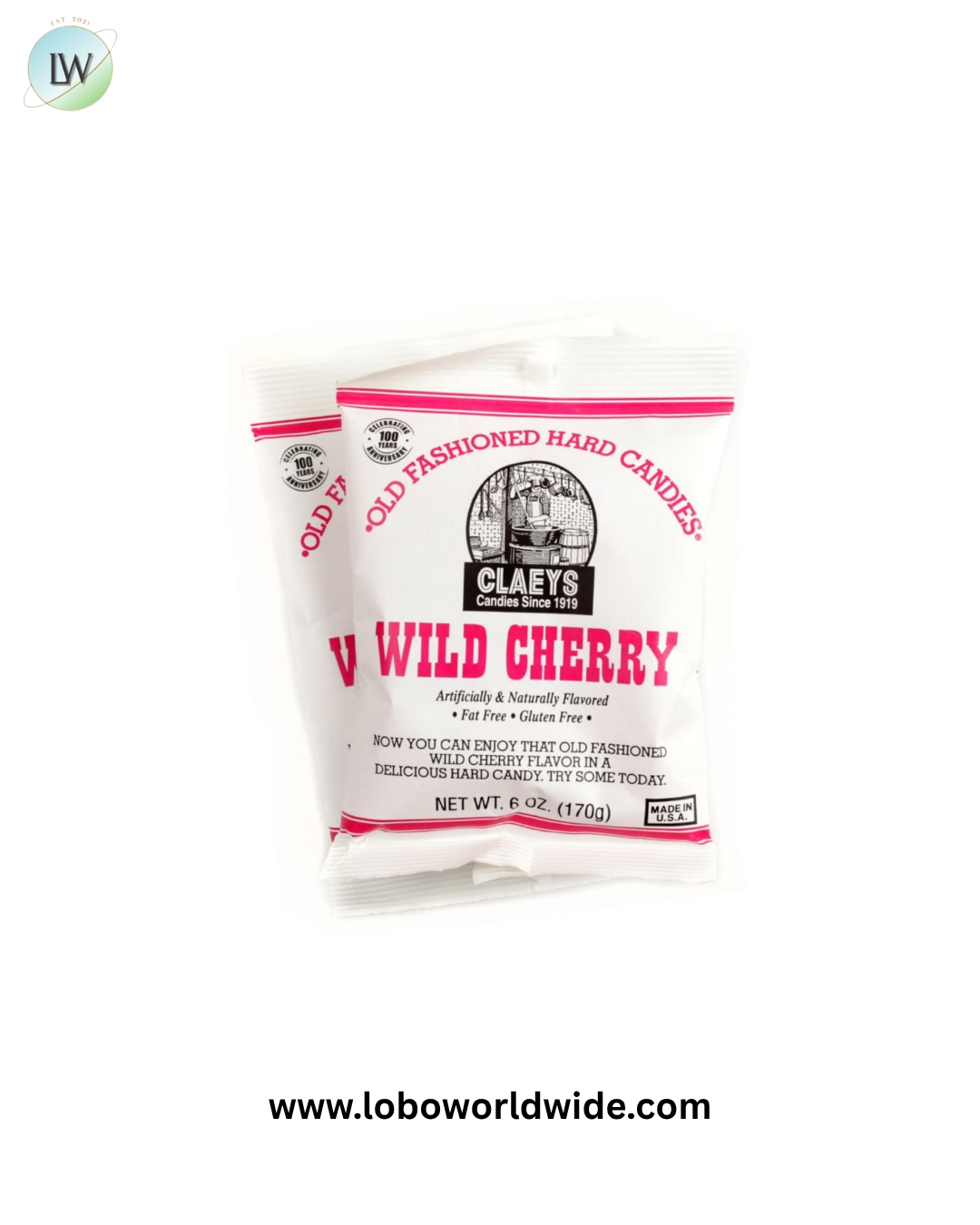 Claey's Hard Candy Drops Wild Cherry 6oz Bag
