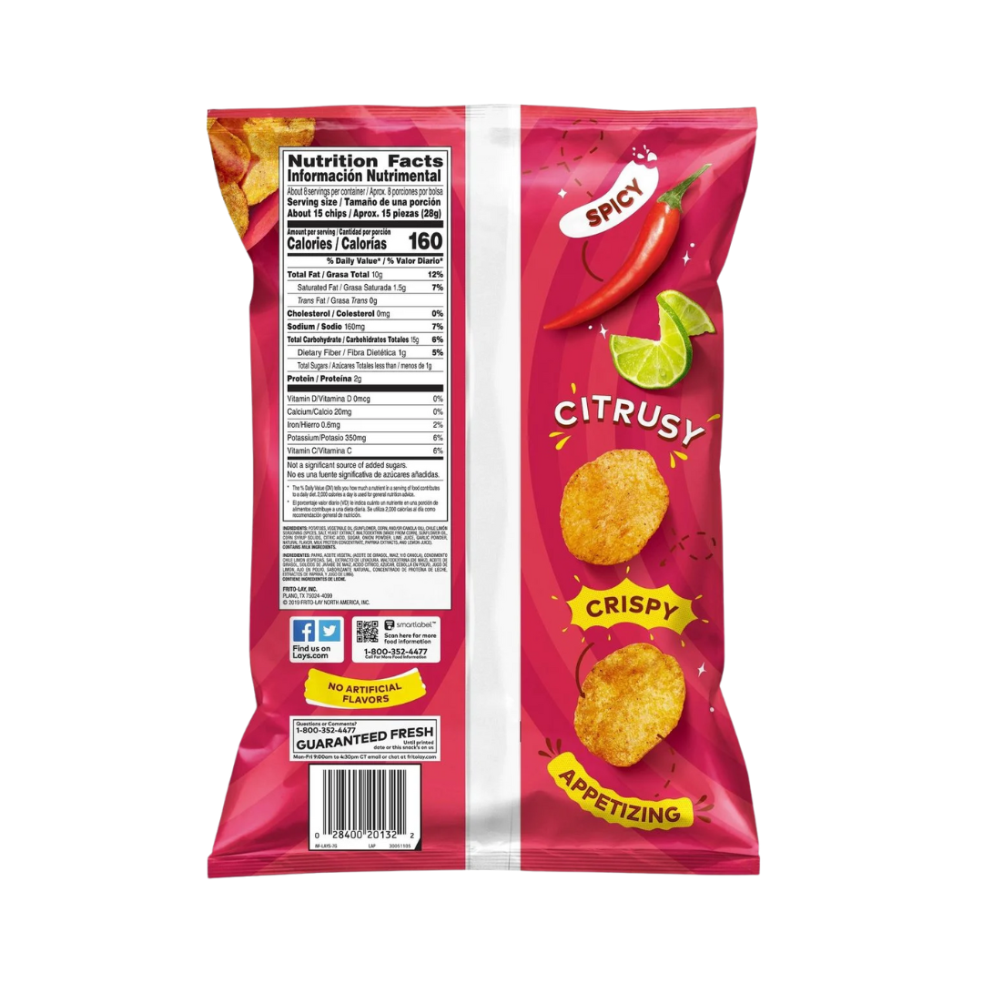 Lay's Chile Lim—n Flavored Potato Chips, 7.75 Oz.