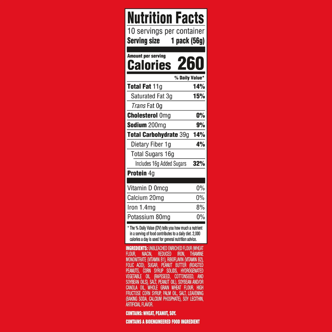 NUTTER BUTTER Peanut Butter Sandwich Cookies, 10 Snack Packs (4 Cookies Per Pack)