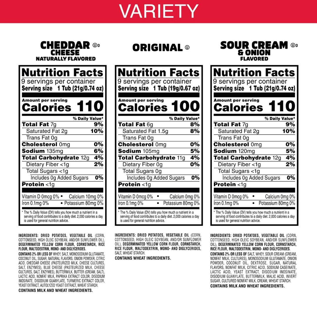 Pringles Snack Stacks Variety Pack Potato Crisps Chips, Lunch Snacks, 27 Count