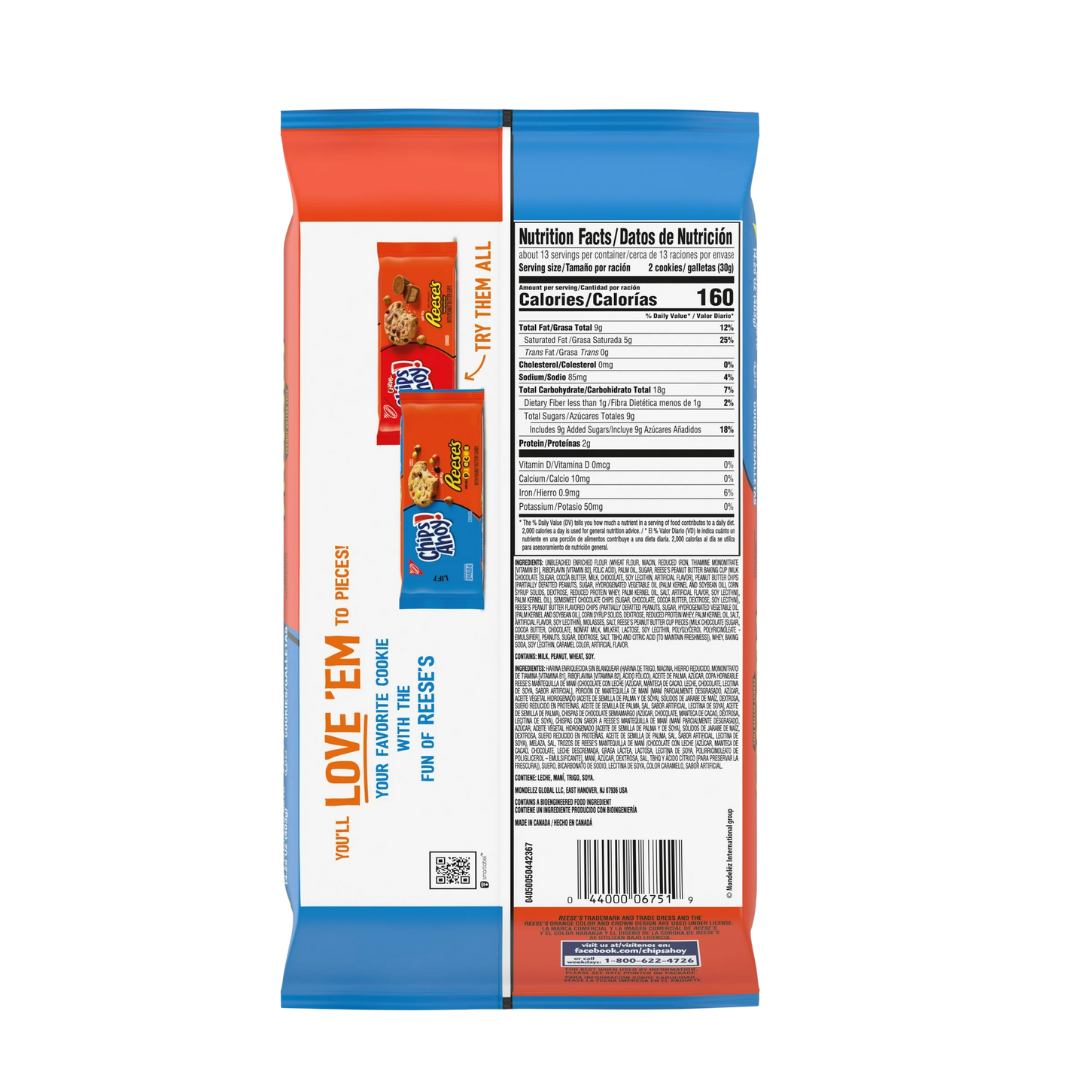 CHIPS AHOY! Cookies with ReeseÕs Peanut Butter Cups, Family Size, 14.25 oz