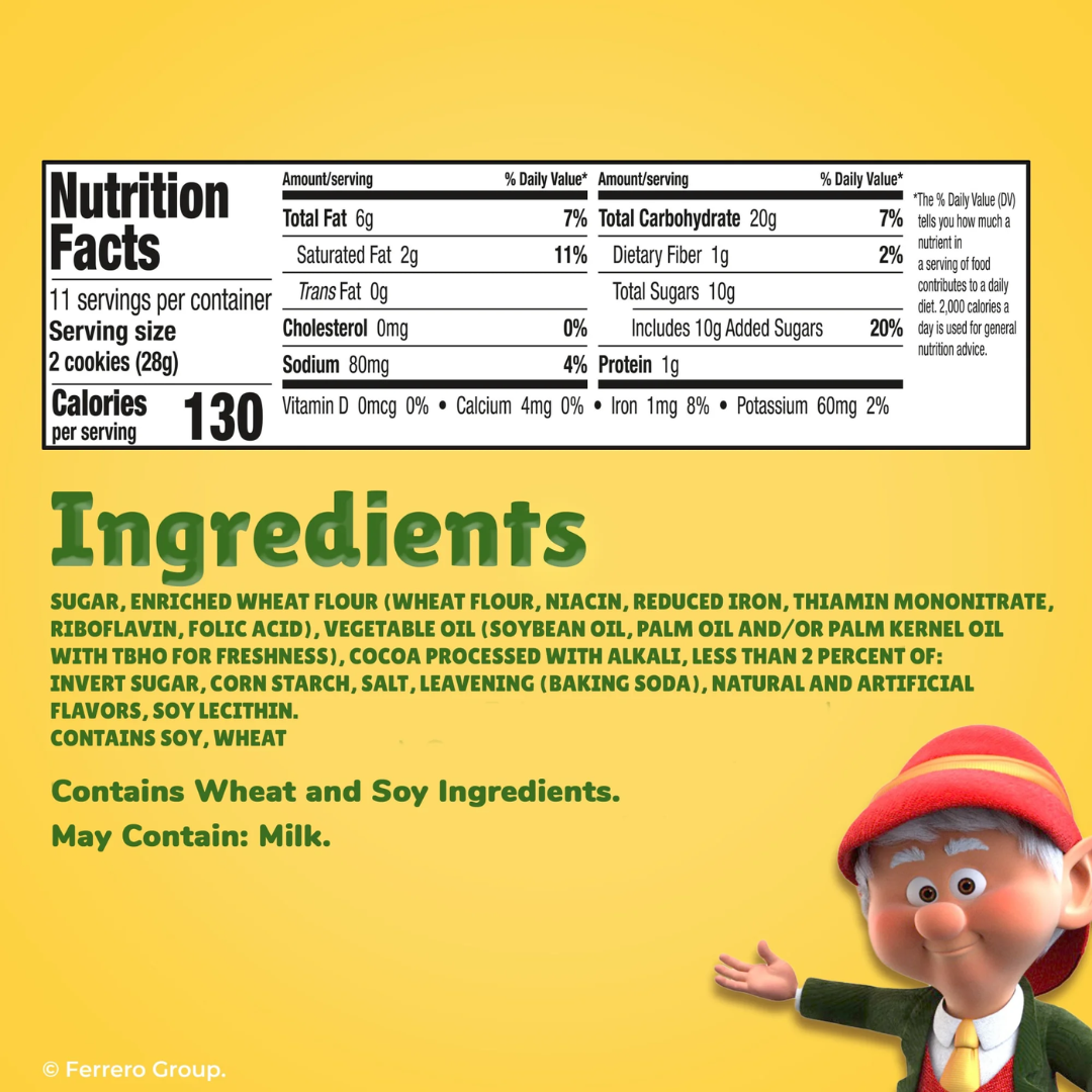 Keebler E.L. Fudge Elfwich Cookies, chocolate-y and vanilla flavor Sandwich Cookies, Fun Shaped Treat, 10.8 oz Pack